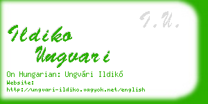 ildiko ungvari business card